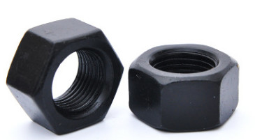 China Rust Proof Hex Head Nut Black Grade 2 Cold Forging / Hot Forging Process supplier