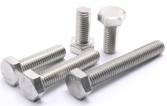 China SS304 Stainless Steel Hex Bolts , M6-M64 Half Thread Hex Bolt Plain Surface supplier