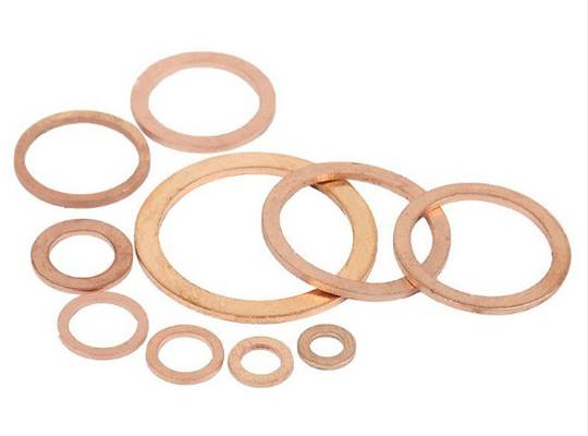 China 200 Pcs M5 - M14 Assorted Solid Copper Gasket Washers Seal Flat Ring Set With Box supplier