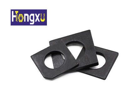 China Din434 U - Shaped Square Beveled Washers With 2 Parallel Grooves In Black supplier