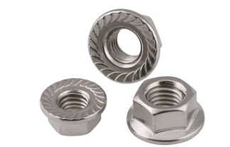 China Hex Head Din6923 Flange Nut , SS304 Stainless Steel Flange Nuts DIN Standard supplier