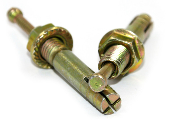 China Flange Head Hex Bolt Sleeve Anchor , Yellow Zinc Plated Concrete Sleeve Anchors supplier