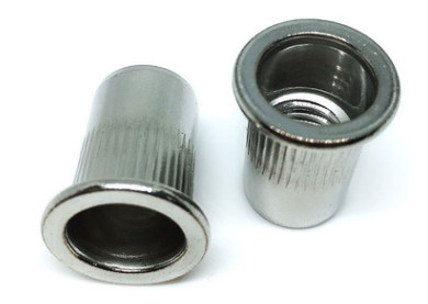 China Low Profile Flat Head Rivet Nut Zinc Blue Plated Wear Resistant Easy Installation supplier